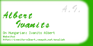 albert ivanits business card